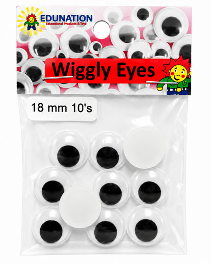Wiggly Eyes 18mm 10's 1