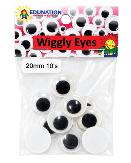 Wiggly Eyes 20mm 10's 1