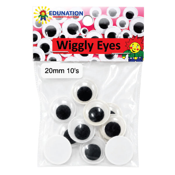 Wiggly Eyes 20mm 10's 1