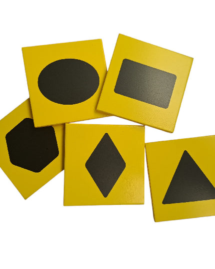 Wooden Blocks Shapes Set of 5 - 8cm 10 shapes