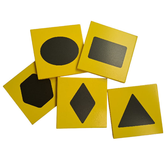 Wooden Blocks Shapes Set of 5 - 8cm 10 shapes