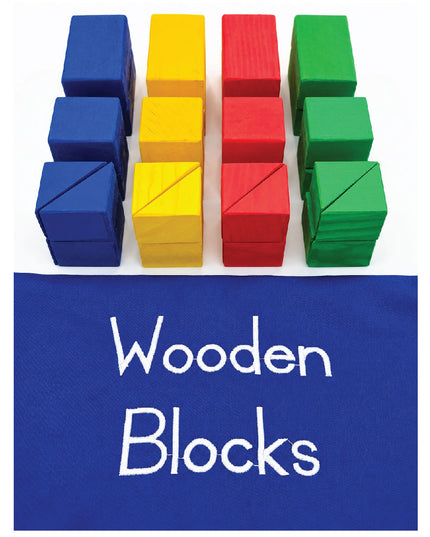 Wooden Blocks in Bag 32 Piece