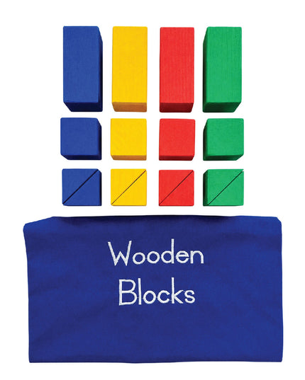 Wooden Blocks in Bag 32 Piece
