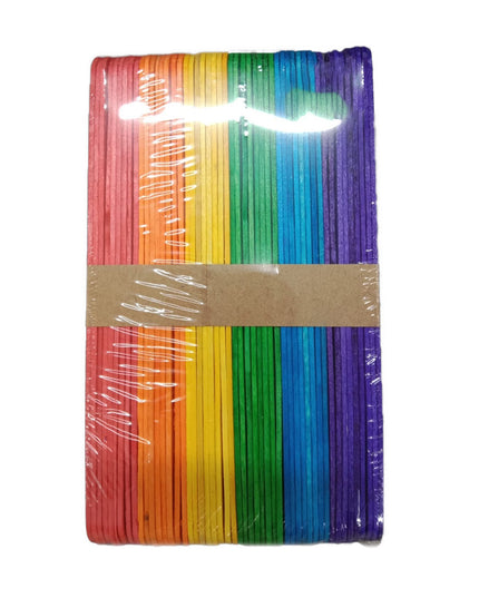 Wooden Sticks Coloured 15cmx1.8cm - 50's