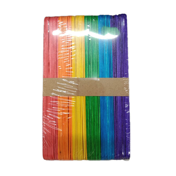 Wooden Sticks Coloured 15cmx1.8cm - 50's