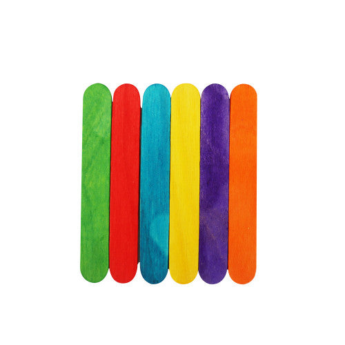 Wooden A-Sticks Ice/Cream Medium Ass Col 95mmx10mm - 50's
