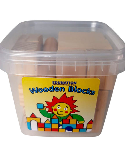 Wooden Blocks in 1L Container