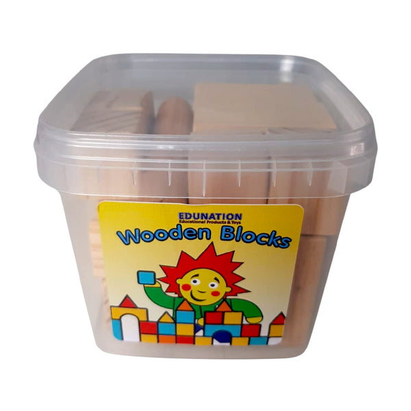 Wooden Blocks in 1L Container