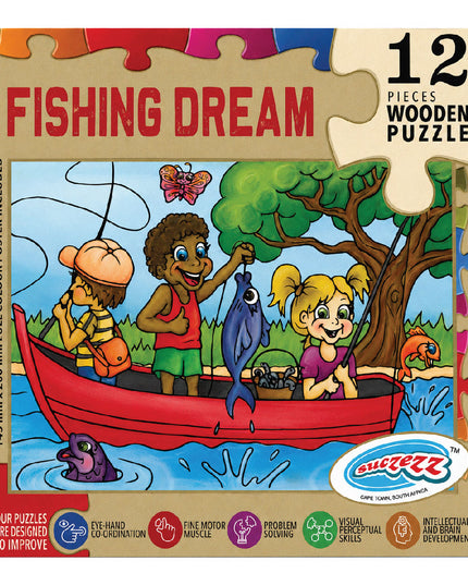 Wooden Puzzle 12 Piece - Fishing Dream 1