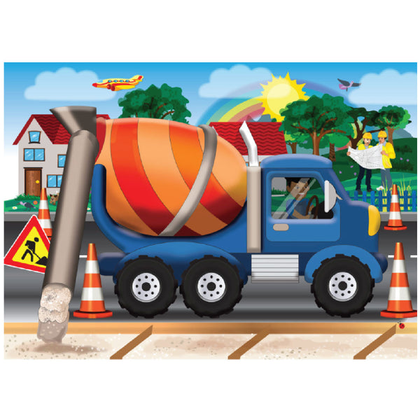 Wooden Puzzle 15 Piece - Cement Truck 1