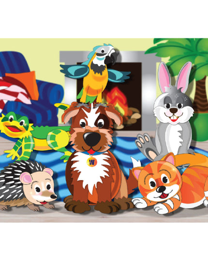 Wooden Puzzle 15 Piece - Family Pets 1