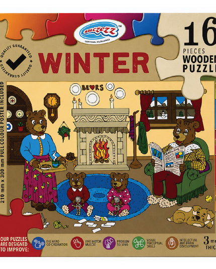 Wooden Puzzle 16 Piece - Winter 1