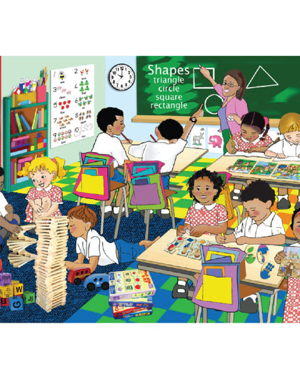 Wooden Puzzle 18 Piece - In the Classroom 2