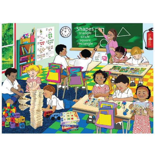Wooden Puzzle 18 Piece - In the Classroom 2