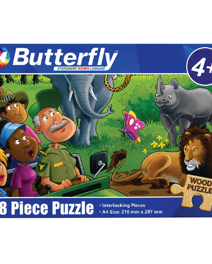 Wooden Puzzle A4 - 48 Piece - Big Five Animals 2