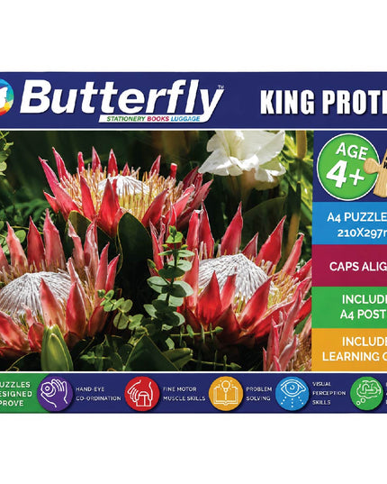 Wooden Puzzle A4 - 48 Piece - King Protea 2