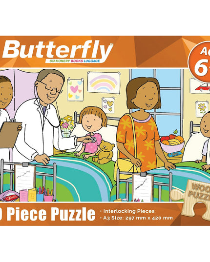 Wooden Puzzle A4 100 Piece - At the Hospital 1