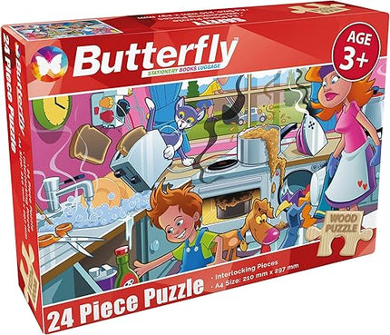 Wooden Puzzle A4 12 Piece - Safety 1