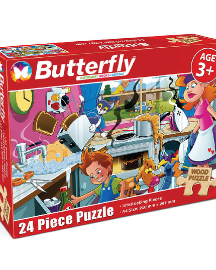 Wooden Puzzle A4 12 Piece - Safety 2