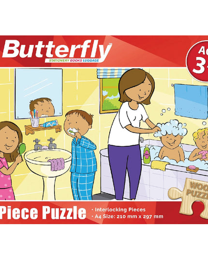 Wooden Puzzle A4 24 Piece - Hygiene 1