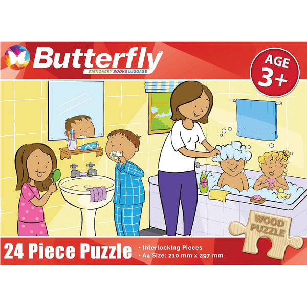 Wooden Puzzle A4 24 Piece - Hygiene 1