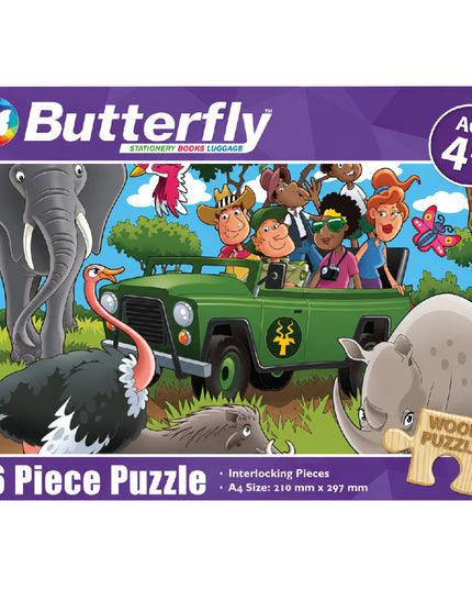 Wooden Puzzle A4 36 Piece - African Safari 1