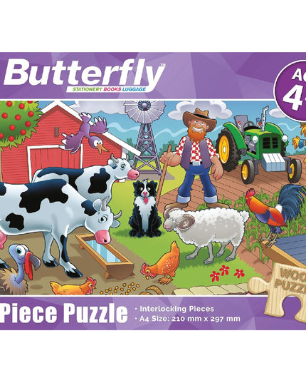 Wooden Puzzle A4 36 Piece - Farmyard 1