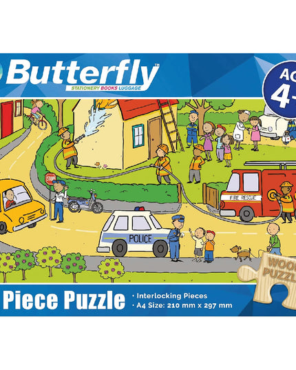 Wooden Puzzle A4 48 Piece - People who help us 1