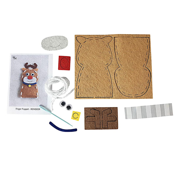 Craft Kit Felt Finger Puppet CMAS - REINDEER