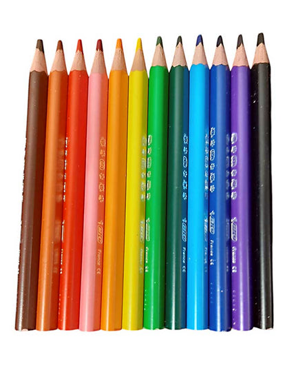 Triangular Colour Pencils Set of 12 Bic Kids Evolution