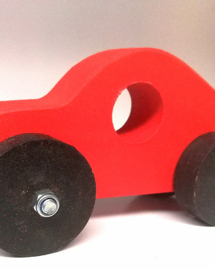 Wooden Car - Bus - Blue