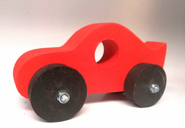 Wooden Car - Bus - Blue