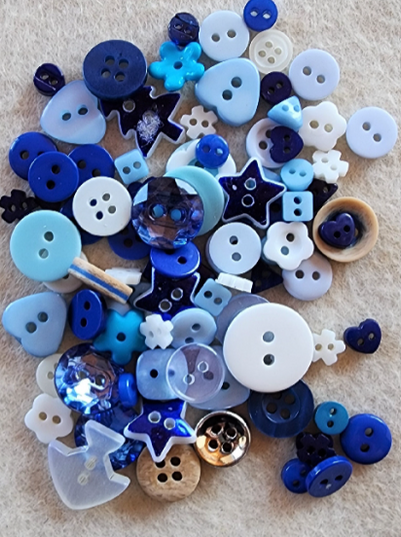 Buttons BLUE MIX 12g