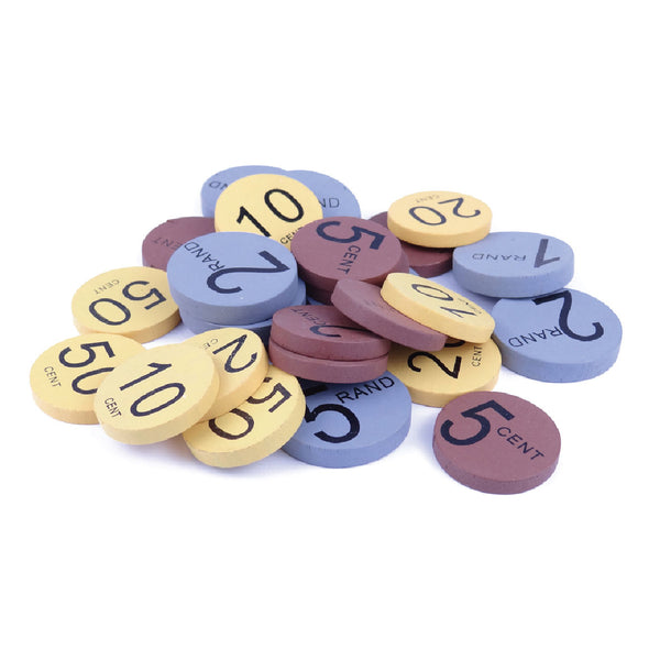 Wood Money Coins 27 Pieces