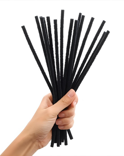 Pipe Cleaners 6mm 20's - Black
