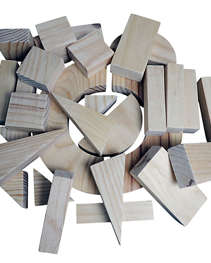 Mega Wooden Block Set of 119 Blocks