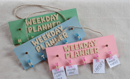 Craft Kit Weekday Planner, 3 Colours