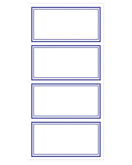 Blue Border Labels - 24's - 78x38mm