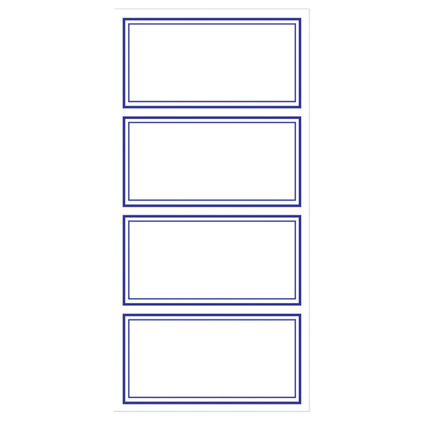 Blue Border Labels - 24's - 78x38mm
