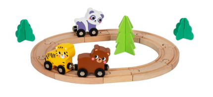 Wooden Animal Train Set