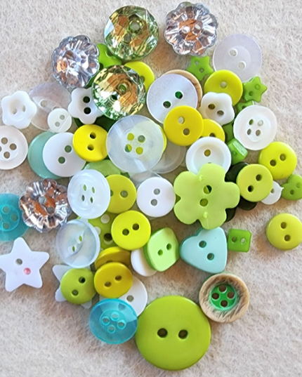 Buttons GREEN MIX 12g