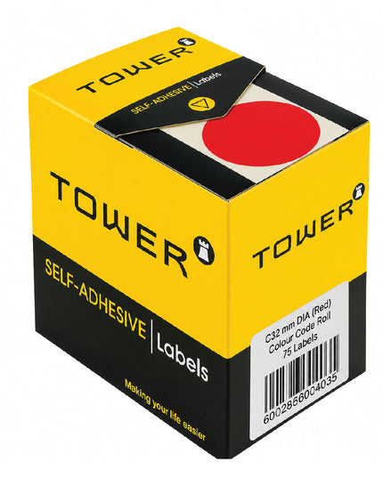 Labels - 32mm - Dot Red - 75's