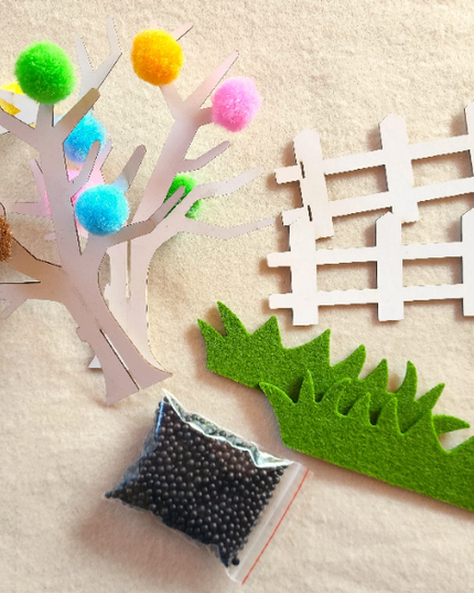 Project Kit Garden Deco Fence/Tree/Grass/Gravel
