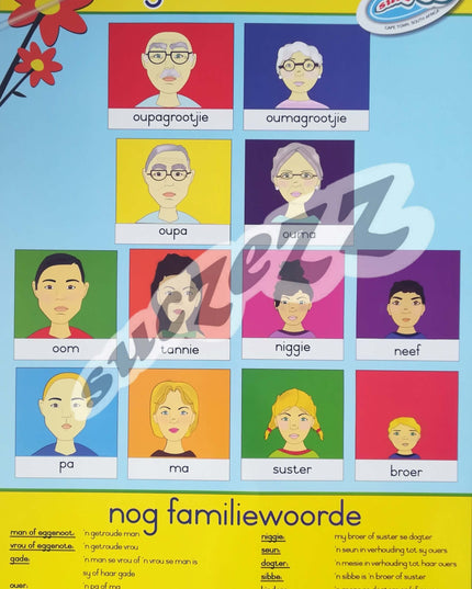 Muurkaart - My Familie