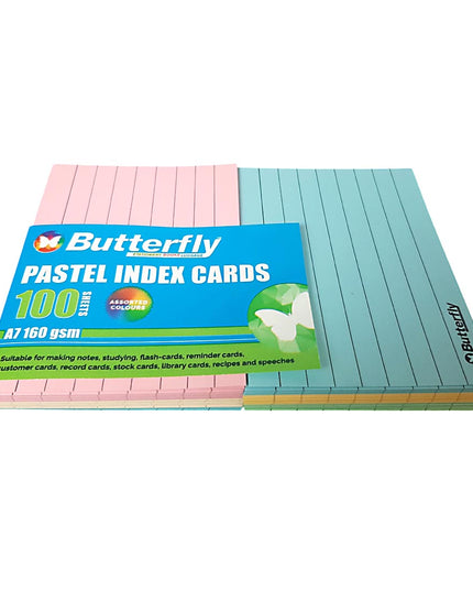 Index cards pack 100's - Assorted Pastel