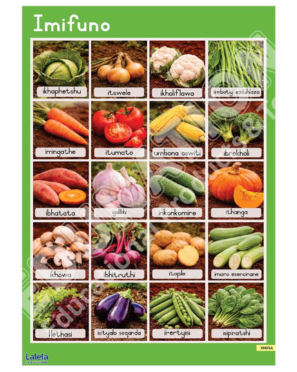 Poster - Lalela Imifuno (Vegetables) - Xhosa