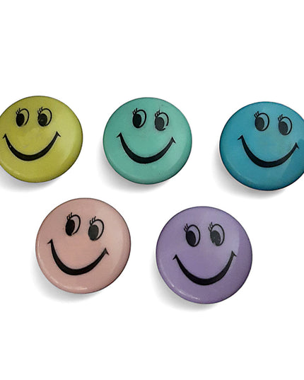 Fridge MAGNET Smiley Face Asst Col 5 p/pack