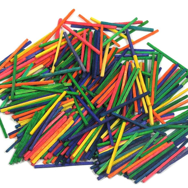 Wooden Sticks Coloured 11.4cmx1cm - 50's