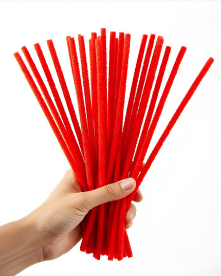 Pipe Cleaners 6mm 20's - Red