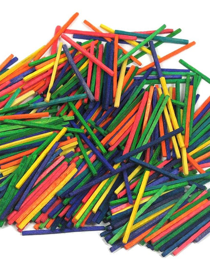 Wooden Sticks Coloured 15cmx1.8cm - 50's